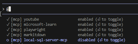 MCP Enable/Disable Settings
